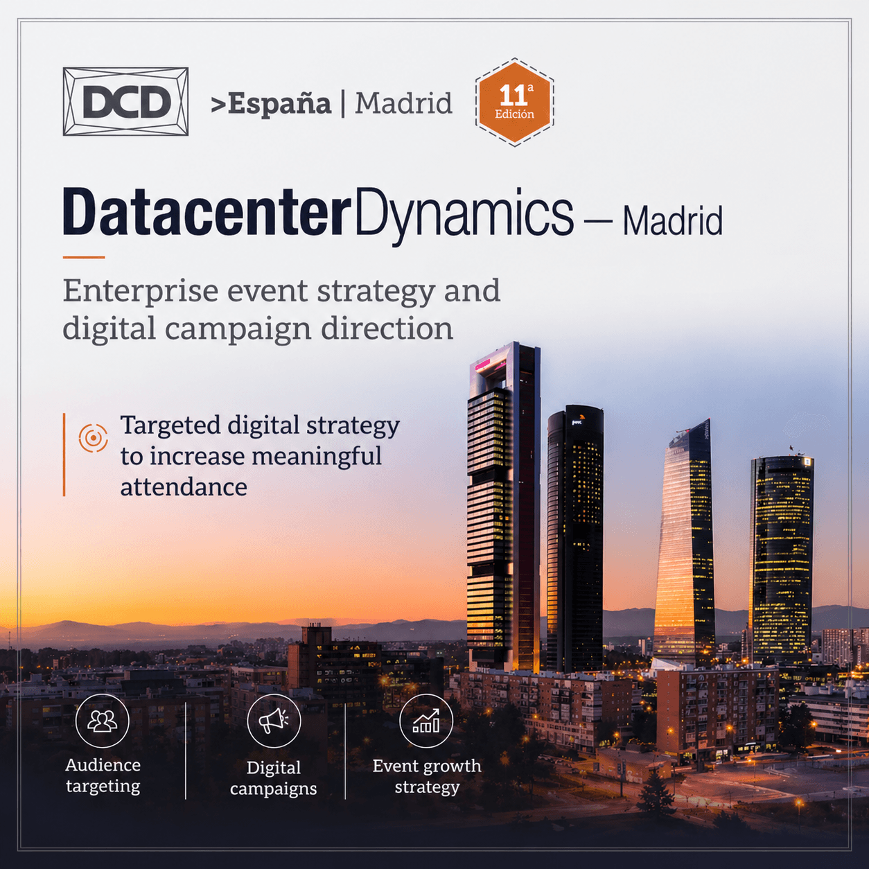 DataCenter Dynamics Madrid event — digital marketing work